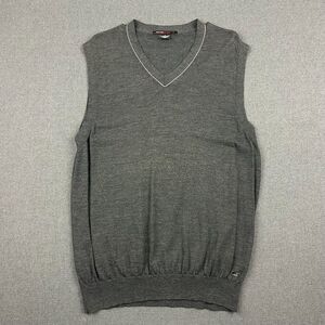 Nike Tiger Woods Collection Vest Mens Large Merino Wool Golf Sweater V Neck‎